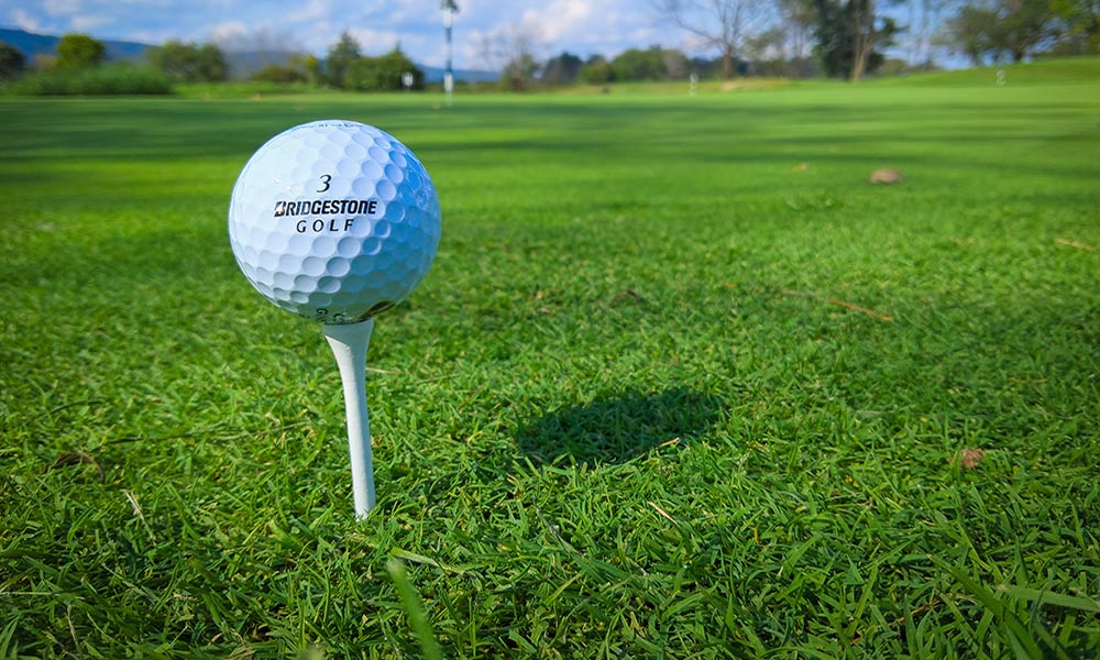 Photo of a golf ball on a tee - Fundraiser