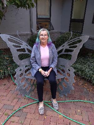 Mom at Caring House with Butterfly wings