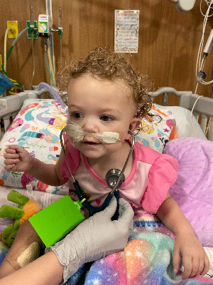 Miley was such a joy...even through an extended hospital stay, she found joy in participating in cares with her nurses.